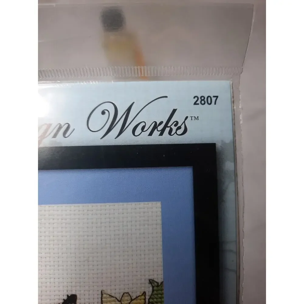 Design Works Counted Cross Stitch Kit Yellow Floral Cat 2807 5x7